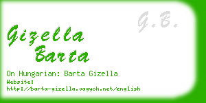 gizella barta business card